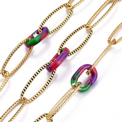 Handmade Brass Paperclip Chains CHC-H102-13G-B-1