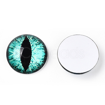 Glass Cabochons GGLA-T004-02W-1