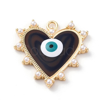 Brass Enamel Pendants KK-D360-02G-1