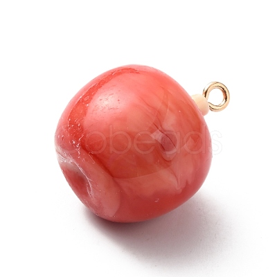 Opaque Resin Pendants RESI-WH0026-36-1