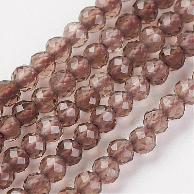 Natural Smoky Quartz Bead Strand G-G680-22-1