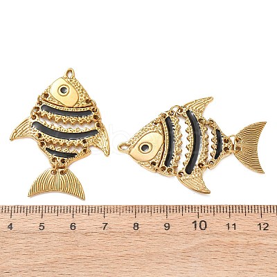 304 Stainless Steel Enamel Big Pendants STAS-Z193-09G-04-1