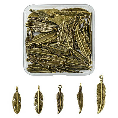 60Pcs Tibetan Style Alloy Pendants TIBEP-FS0001-19-1