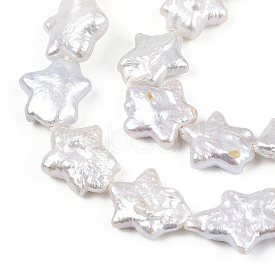 Natural Nucleated Baroque Keshi Pearl Beads Strands PEAR-S020-Z03-2-1