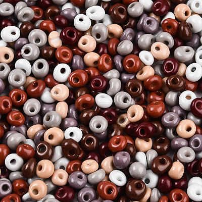 6/0 Opaque Colours Glass Seed Beads SEED-N007-18E-1