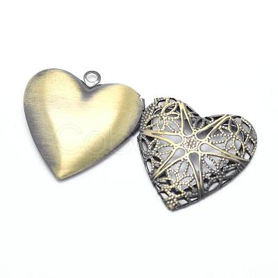 Brass Diffuser Locket Pendants KK-F717-25AB-NR-1