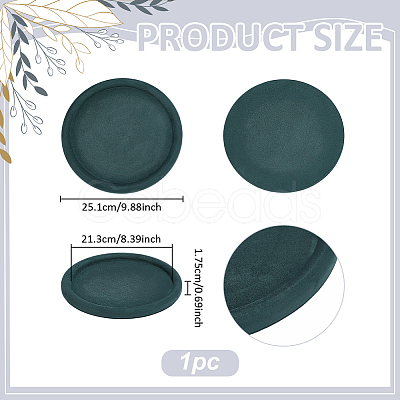 Round MDF Covered with Velvet Jewelry Organizer Display Trays ODIS-WH0099-224-1