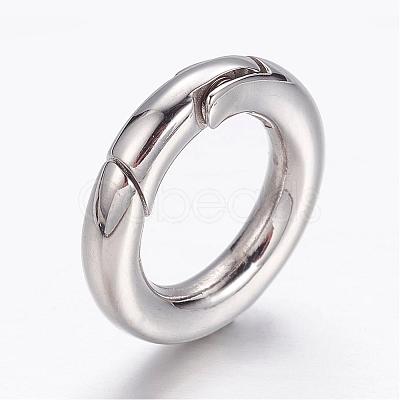 Tarnish Resistant 304 Stainless Steel Spring Gate Rings STAS-D070-01P-1-1