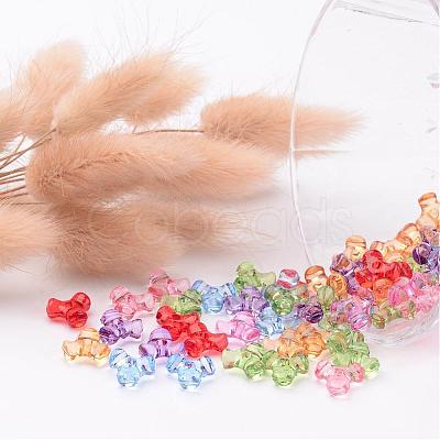 Transparent Acrylic Plastic Tri Beads for Christmas Ornaments Making X-PL699M-1