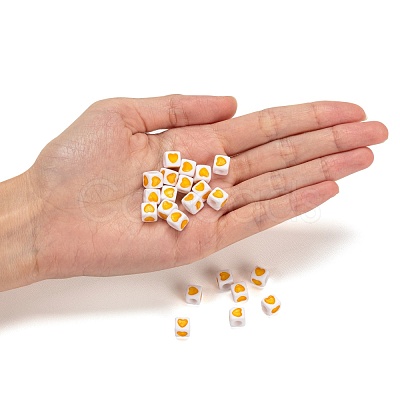 White Opaque Acrylic European Beads OPDL-FS0001-01-1