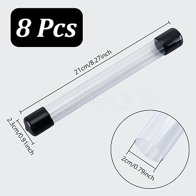 Transparent PVC Plastic Bead Storage Tubes AJEW-WH0348-767B-1