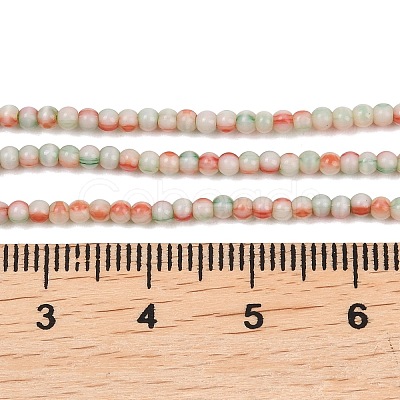 Glazed Porcelain Beads Strands PORC-P034-2mm-01-1