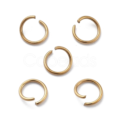 Ion Plating(IP) 304 Stainless Steel Open Jump Rings STAS-M081-01G-01-1