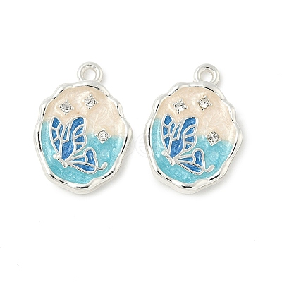 Alloy Enamel Pendants PALLOY-F316-09S-1