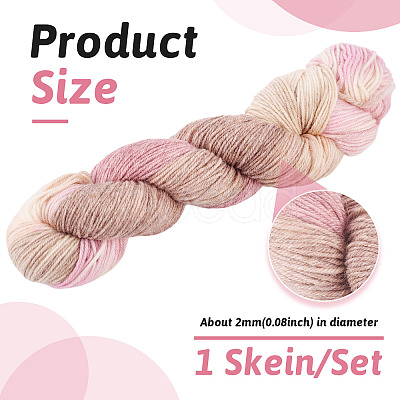 1 Skein Gradient Segment Dyed 80% Wool 20% Acrylic Blended Yarn OCOR-TA0003-02A-1