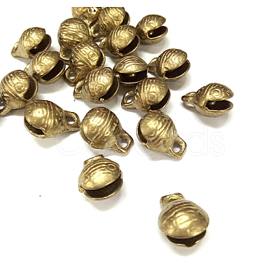 Brass Bell Pendants KKB-A003-14mm-1