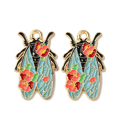 Alloy Enamel Pendants FIND-H051-01C-G-1