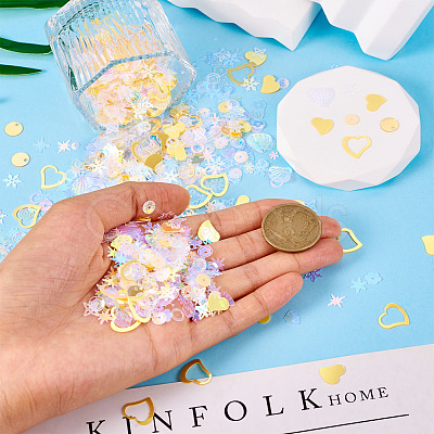 100G Plastic Sequins Beads PVC-TA0001-04A-1