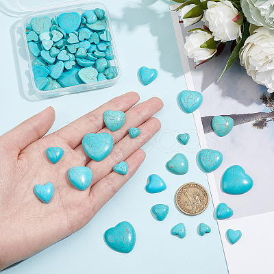 Synthetic Blue Turquoise Cabochons G-PH0001-89-1