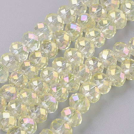 Electroplate Glass Beads Strands X-GLAA-K027-02AB-1