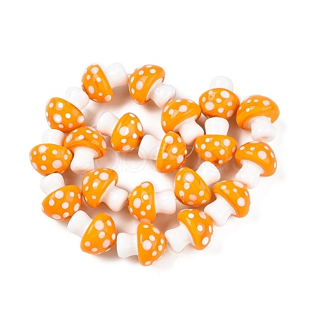 Handmade Lampwork Beads Strands LAMP-T021-13E-1