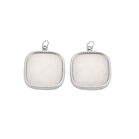 304 Stainless Steel Pendant Enamel Settings STAS-N097-129P-1