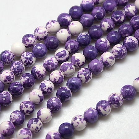 Synthetic Fossil Beads Strands G-L028-8mm-03-1