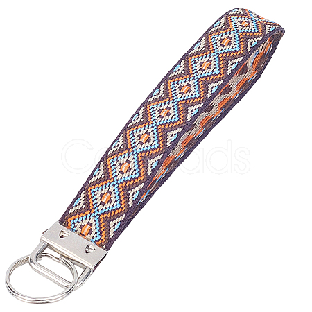 Iron with Polyester Inwrought Keychain KEYC-WH20054-011C-1