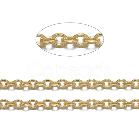 Brass Cable Chains CHC-034Y-G-NF-1