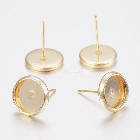 304 Stainless Steel Stud Earring Settings STAS-H436-20E-1