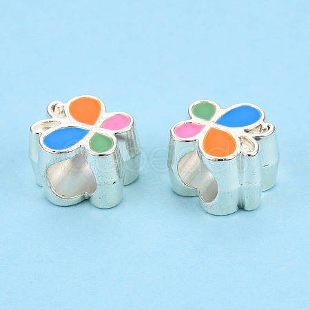Alloy Enamel European Beads LS-MPDL-T005-004F-RS-1