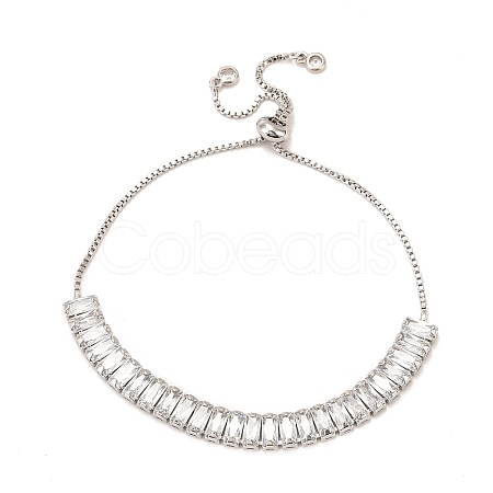 Adjustable Brass Micro Pave Cubic Zirconia Tennis Bracelets BJEW-F416-03P-1