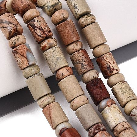 Natural Shoushan Stone Beads Strands G-Q616-09L-1