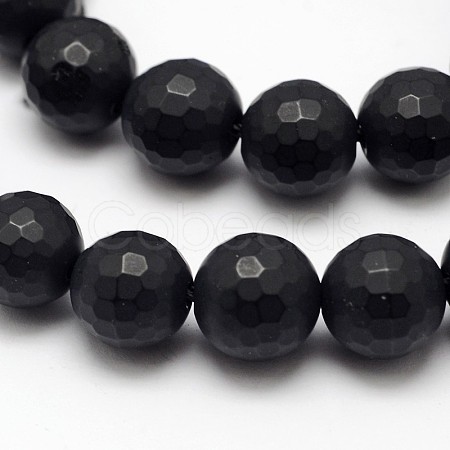 Natural Black Onyx Beads Strands G-D710-6mm-06-1