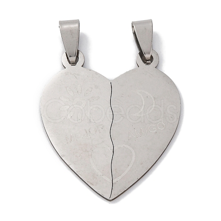 201 Stainless Steel Pendants STAS-Q342-43P-1
