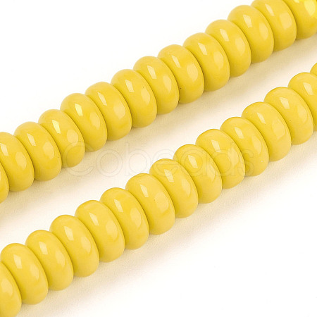 Opaque Spray Painted Glass Beads LS-GLAA-ZX008-8mm-18K-1