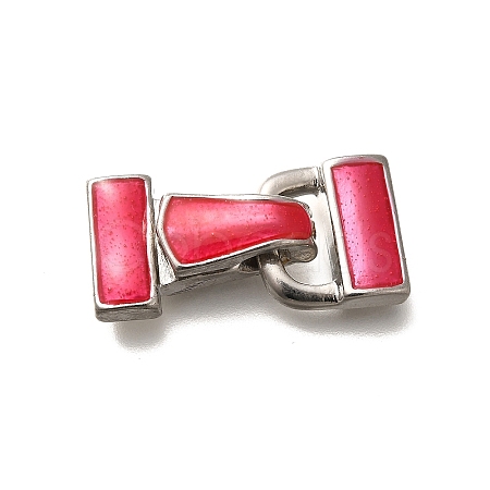 Brass Enamel Fold Over Clasps KK-M313-40P-02-1