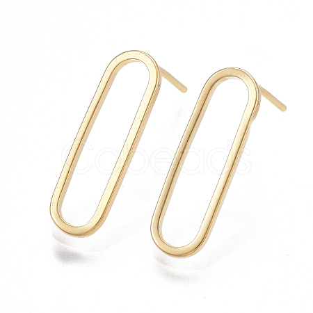 Brass Stud Earrings KK-T038-484A-1