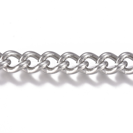 Tarnish Resistant 201 Stainless Steel Chain CHS-G017-15P-1