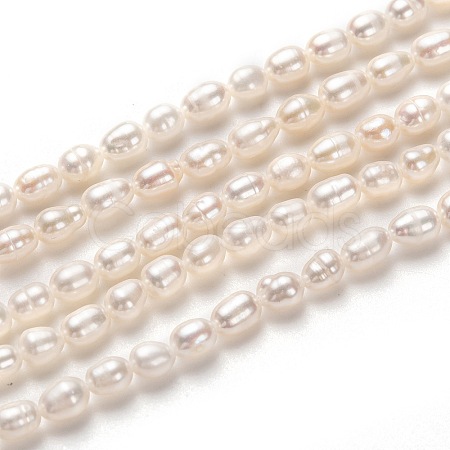 Natural Cultured Freshwater Pearl Beads Strands PEAR-L033-58-01-1