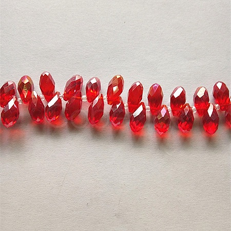Transparent Facted Glass Beads GLAA-WH0031-58K-1