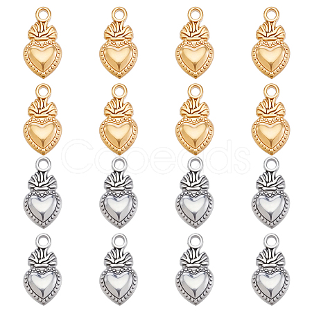 16Pcs 2 Colors 304 Stainless Steel Pendants STAS-HY0002-04-1