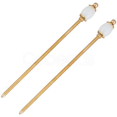 2Pcs Brass Hair Sticks OHAR-PH00009-1