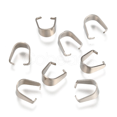 Tarnish Resistant 304 Stainless Steel Snap On Bails STAS-F074-03P-1