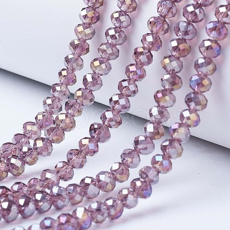 Electroplate Glass Beads Strands LS-EGLA-A034-T8mm-B10-1