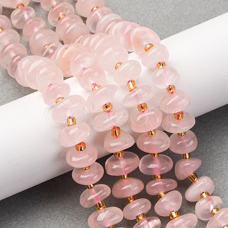 Natural Rose Quartz Beads Strands G-RM250109-A17-1