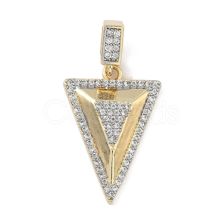 Brass Micro Pave Cubic Zirconia Pendants LS-KK-F909-01G-02-1