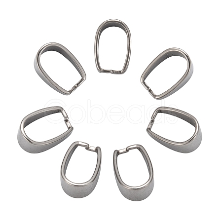 Tarnish Resistant 201 Stainless Steel Snap on Bails STAS-H052-1