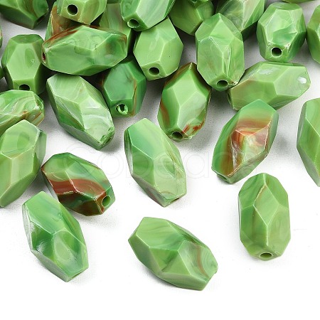 Opaque Acrylic Imitation Gemstone Beads OACR-G064-06B-1