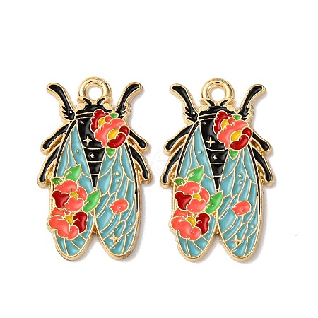 Alloy Enamel Pendants FIND-H051-01C-G-1
